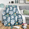 Somoyed Dog Print Pattern Blanket-grizzshop