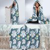 Somoyed Dog Print Pattern Hooded Blanket-grizzshop