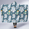 Somoyed Dog Print Pattern Hooded Blanket-grizzshop