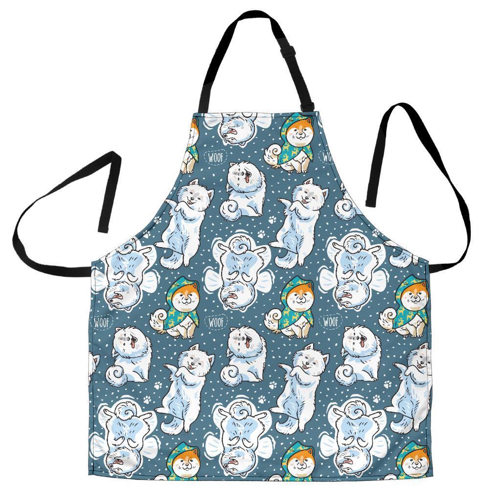 Somoyed Dog Print Pattern Men's Apron-grizzshop