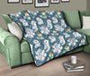 Somoyed Dog Print Pattern Quilt-grizzshop