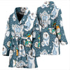 Somoyed Dog Print Pattern Women Long Robe-grizzshop