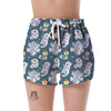 Somoyed Dog Print Pattern Women's Shorts-grizzshop