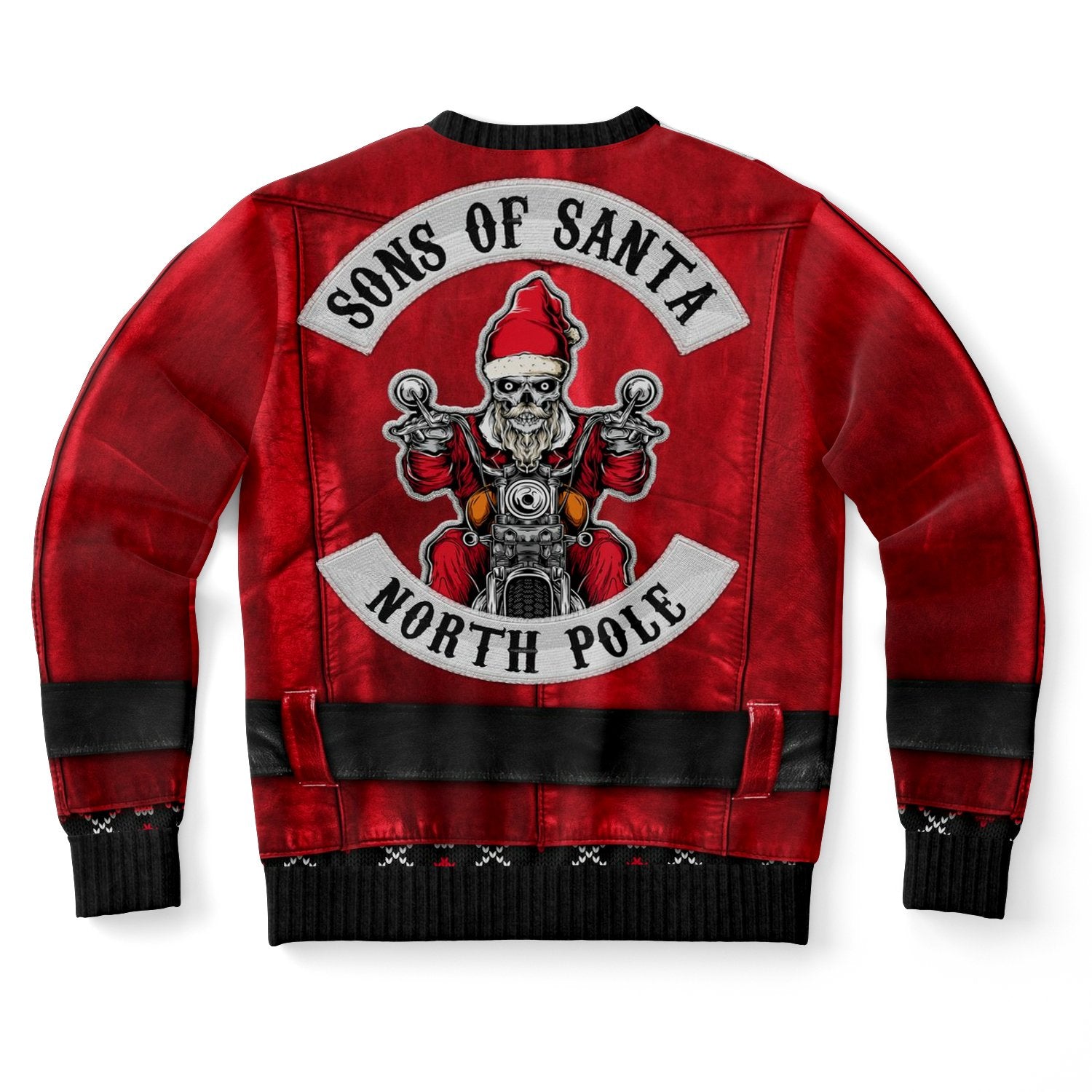 Sons of Santa Motorcycle Club Ugly Christmas Sweater-grizzshop