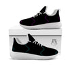 Sound Wave Teal And Purple Black Print White Athletic Shoes-grizzshop