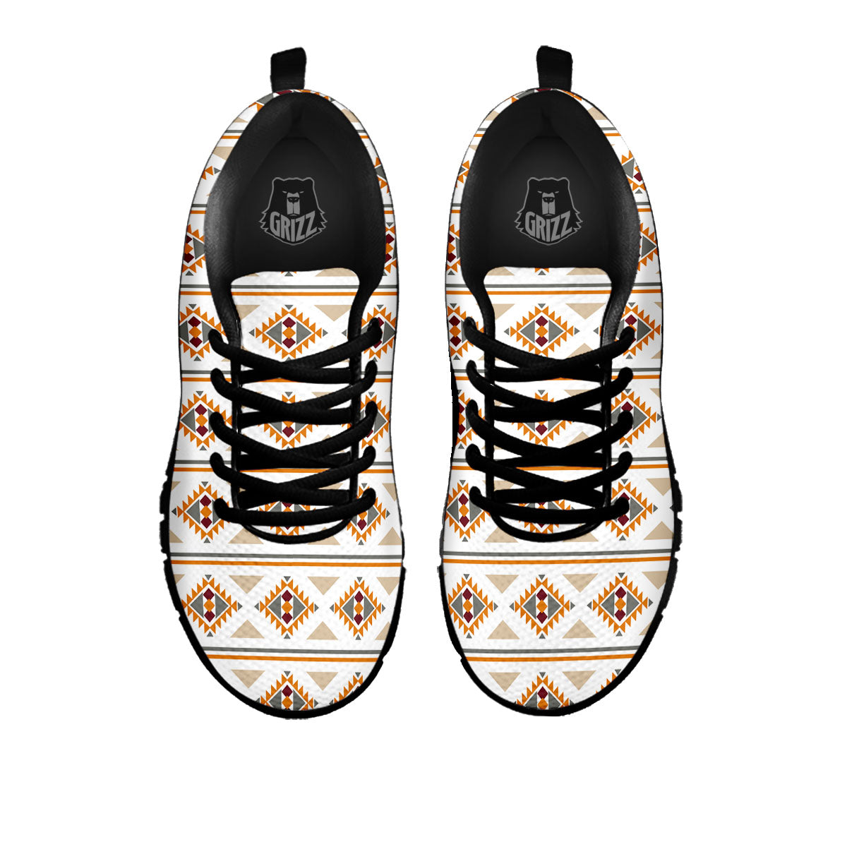 Southwestern Native Print Pattern Black Sneaker-grizzshop