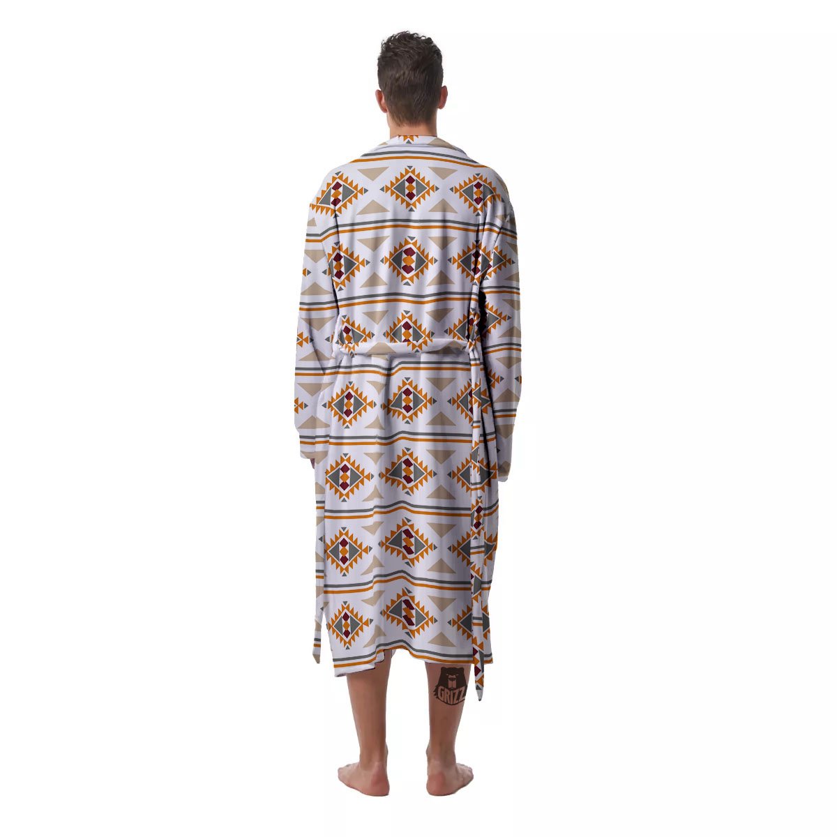 Southwestern Native Print Pattern Men's Robe-grizzshop