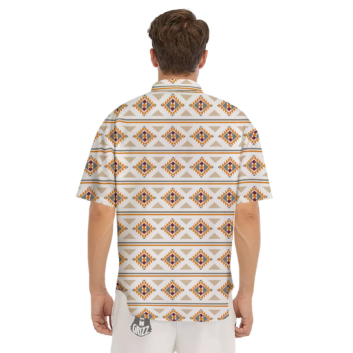Southwestern Native Print Pattern Men's Short Sleeve Shirts-grizzshop