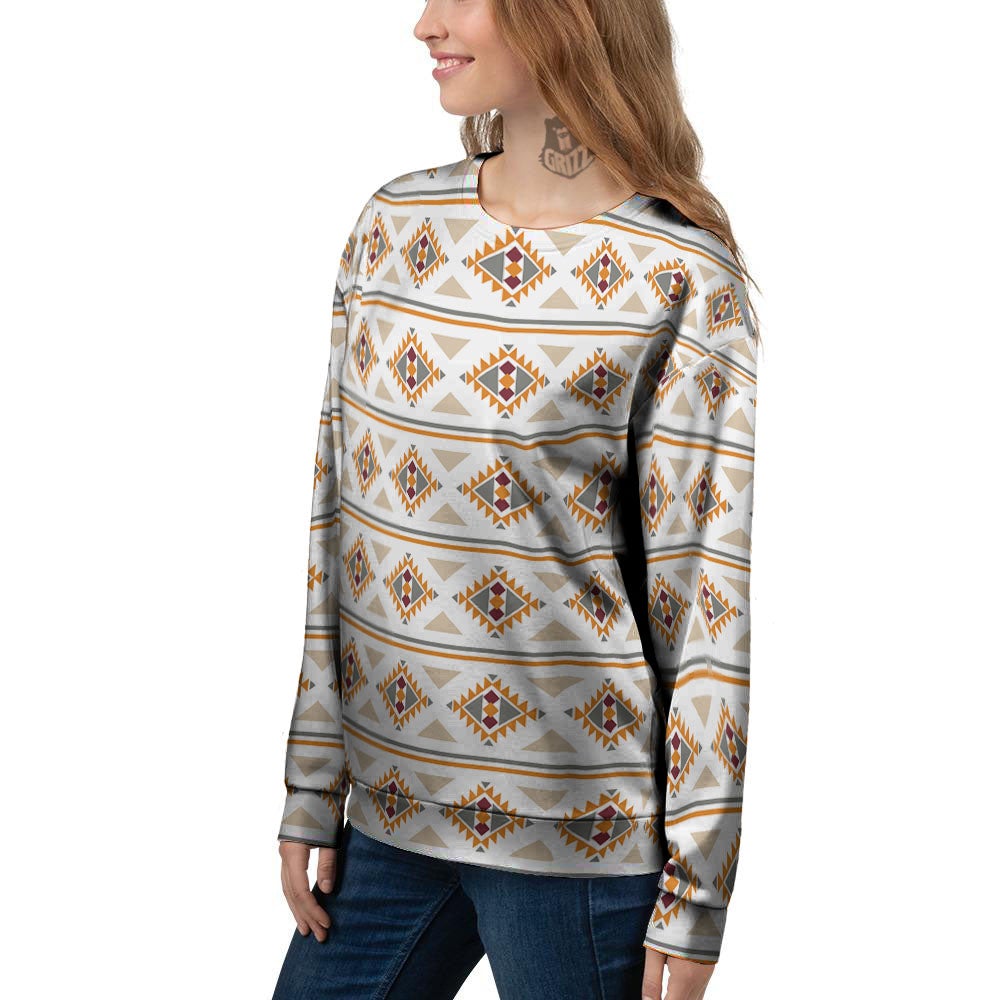 Southwestern Native Print Pattern Women's Sweatshirt-grizzshop