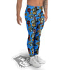 Space Alien Retro Tattoo Print Pattern Men's Leggings-grizzshop