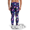 Space Astronaut 8 Bit Print Pattern Men's Leggings-grizzshop