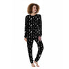 Space Astronaut Black Print Pattern Women's Pajamas-grizzshop