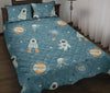 Space Astronaut Pattern Print Bed Set Quilt-grizzshop