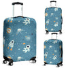 Space Astronaut Pattern Print Luggage Cover Protector-grizzshop