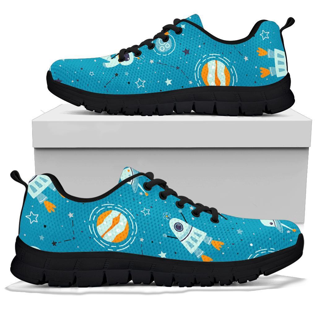 Space Astronaut Pattern Print Sneaker Shoes For Men Women-grizzshop