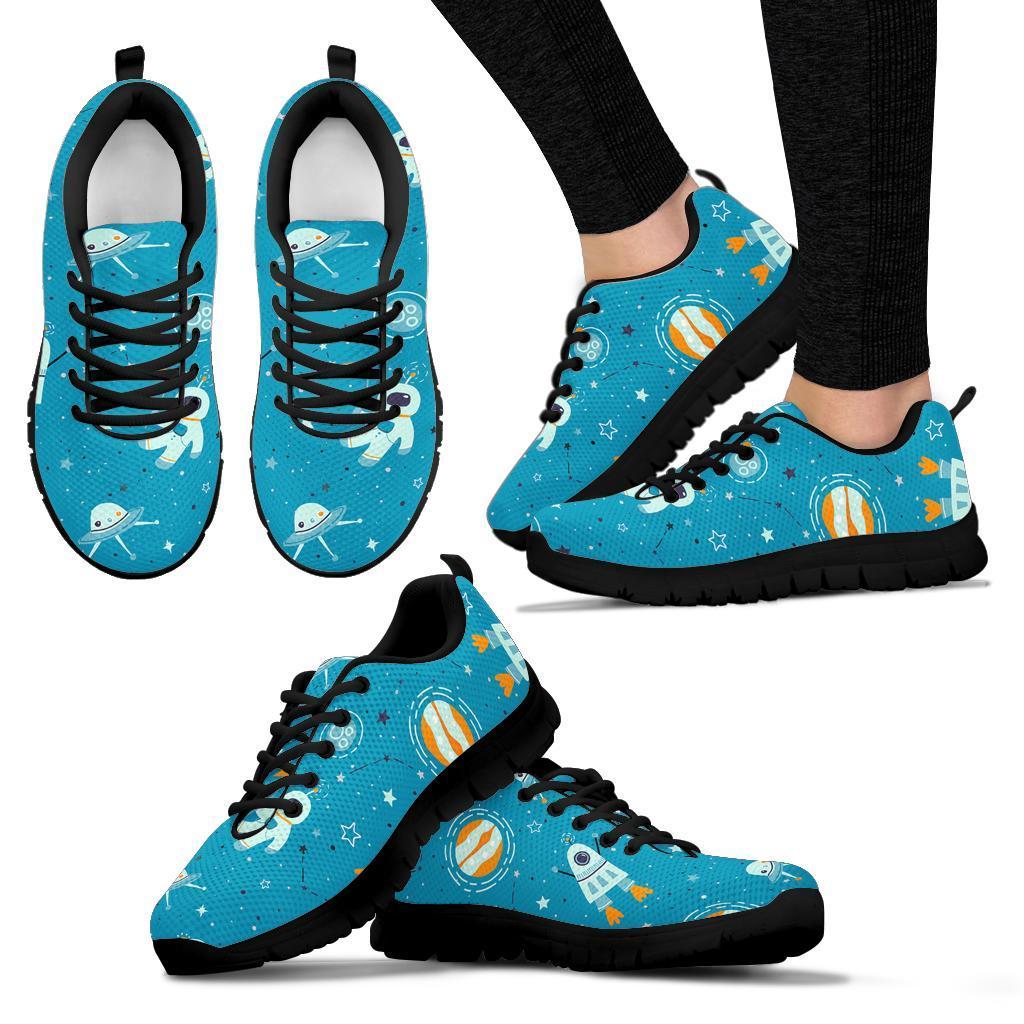 Space Astronaut Pattern Print Sneaker Shoes For Men Women-grizzshop