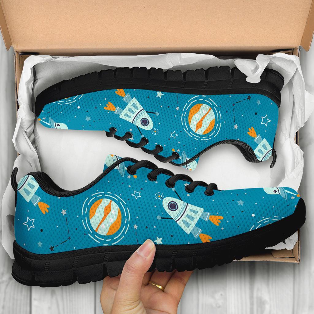 Space Astronaut Pattern Print Sneaker Shoes For Men Women-grizzshop