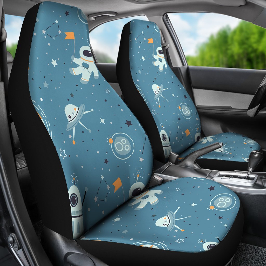 Space Astronaut Pattern Print Universal Fit Car Seat Covers-grizzshop