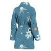 Space Astronaut Pattern Print Women Long Robe-grizzshop