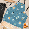 Space Astronaut Pattern Print Women's Apron-grizzshop