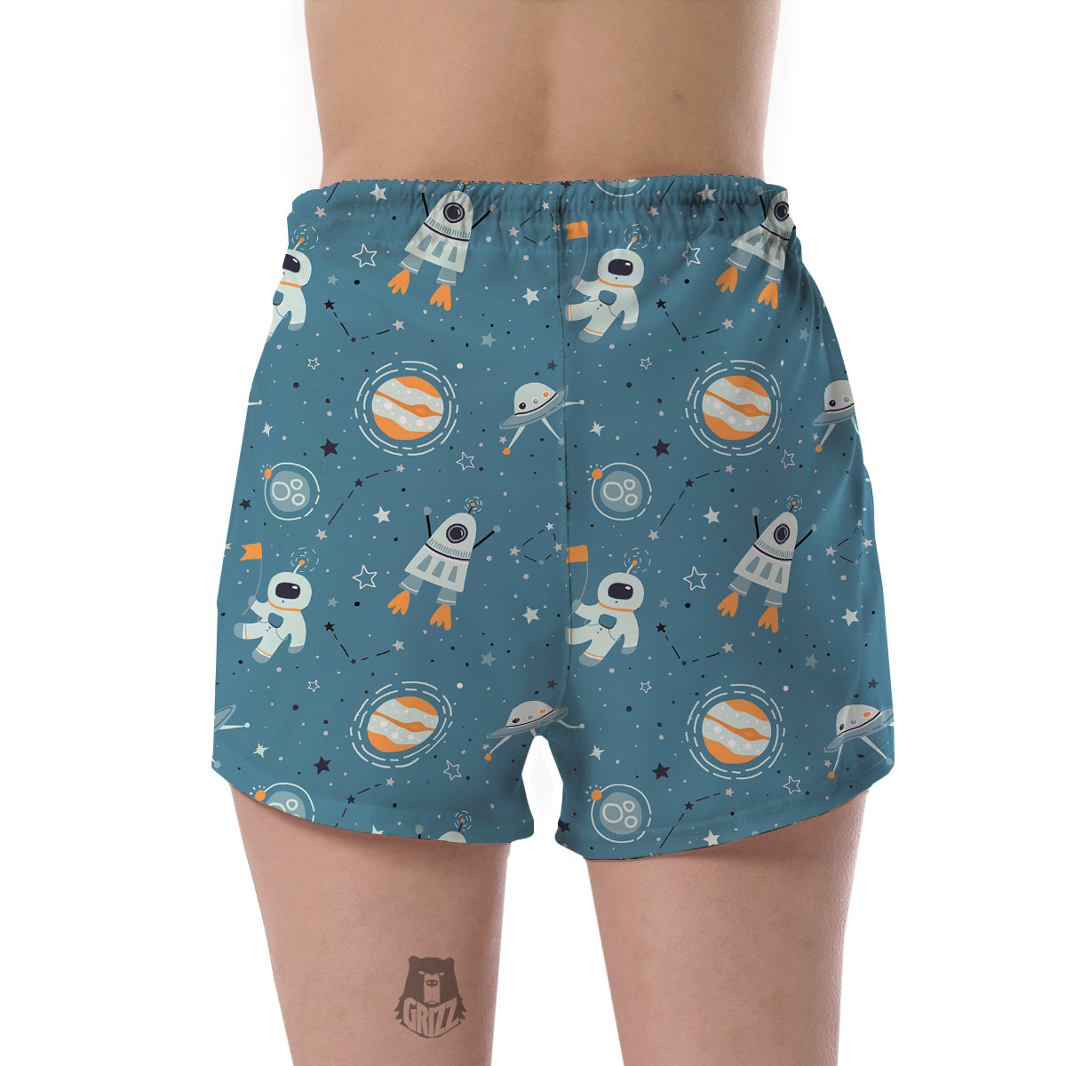 Space Astronaut Pattern Print Women's Shorts-grizzshop