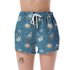 Space Astronaut Pattern Print Women's Shorts-grizzshop