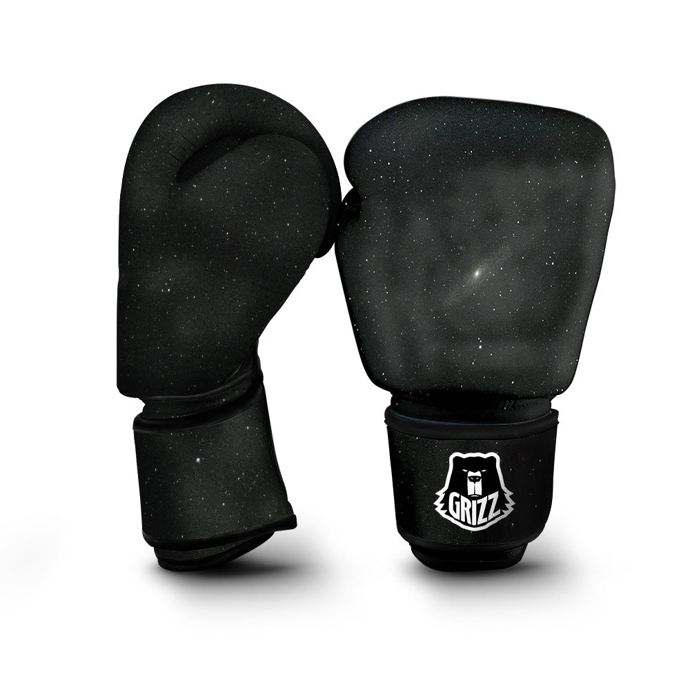 Space Black Print Boxing Gloves-grizzshop