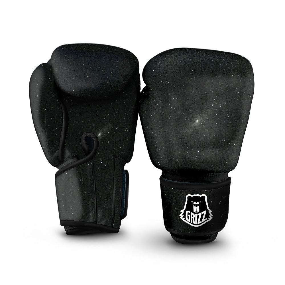 Space Black Print Boxing Gloves-grizzshop