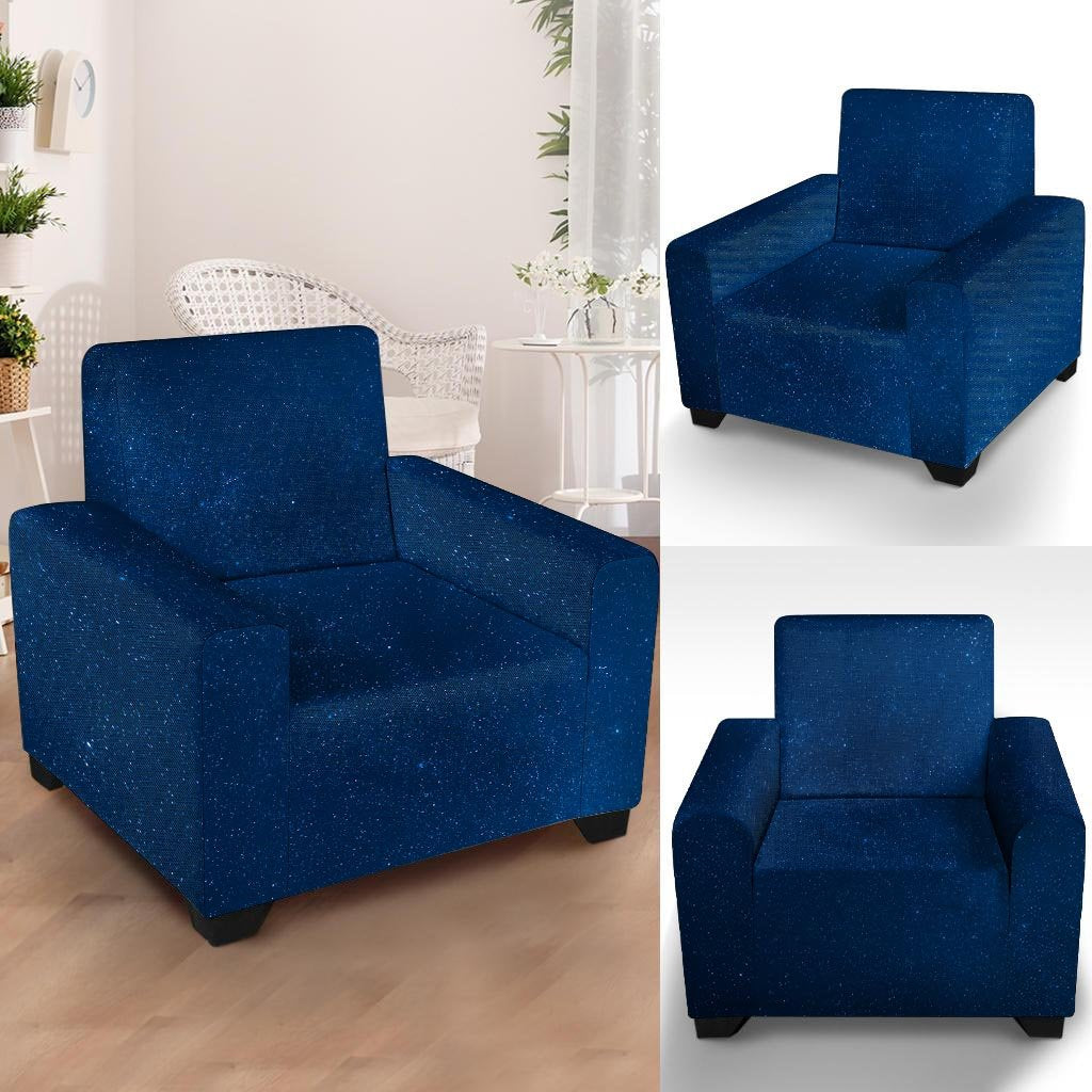 Space Blue Galaxy Armchair Cover-grizzshop