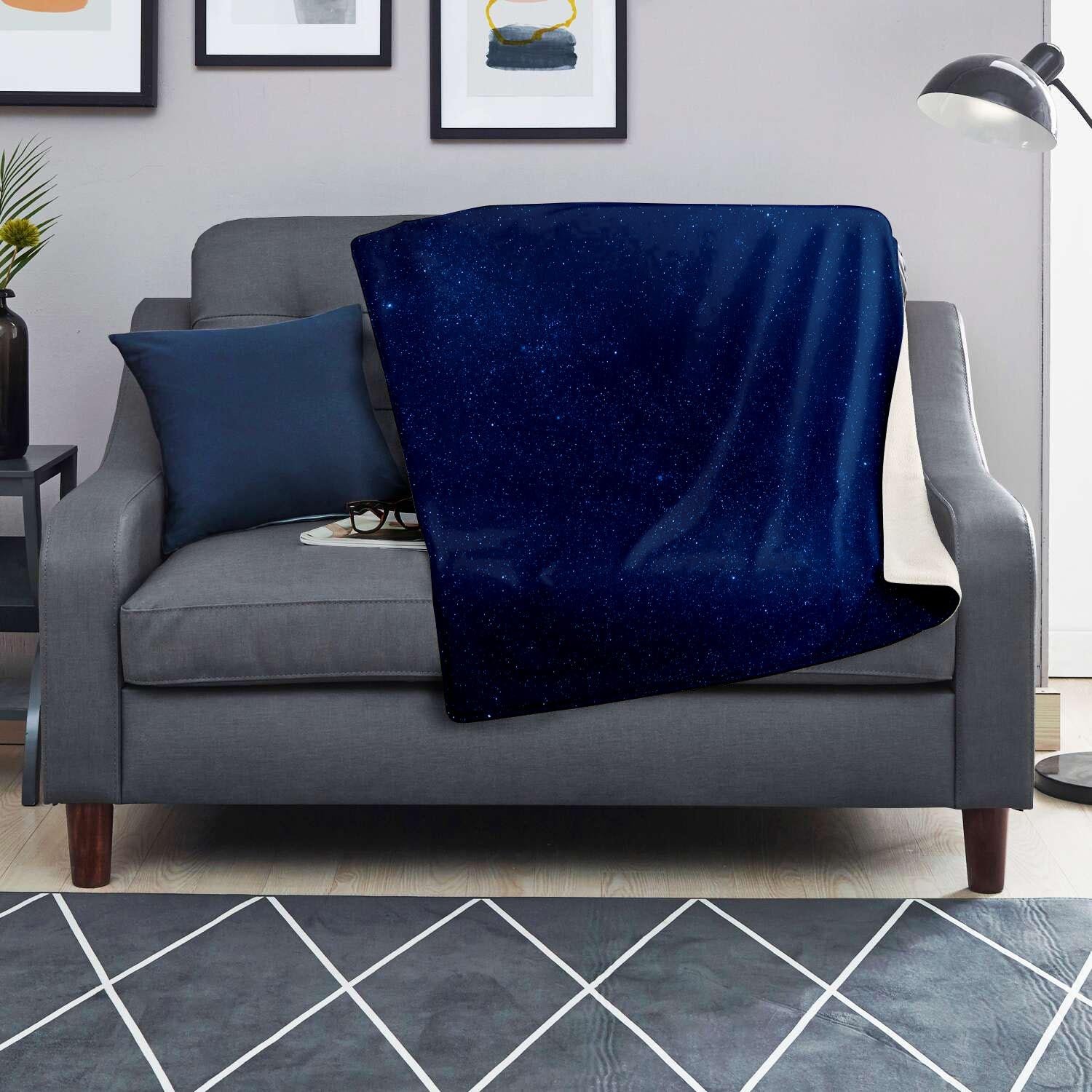 Space Blue Galaxy Blanket-grizzshop