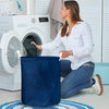 Space Blue Galaxy Laundry Basket-grizzshop