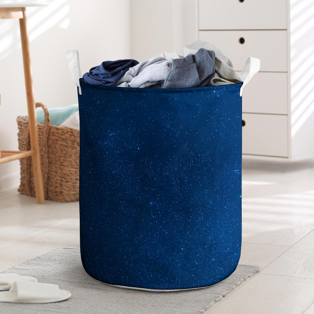 Space Blue Galaxy Laundry Basket-grizzshop