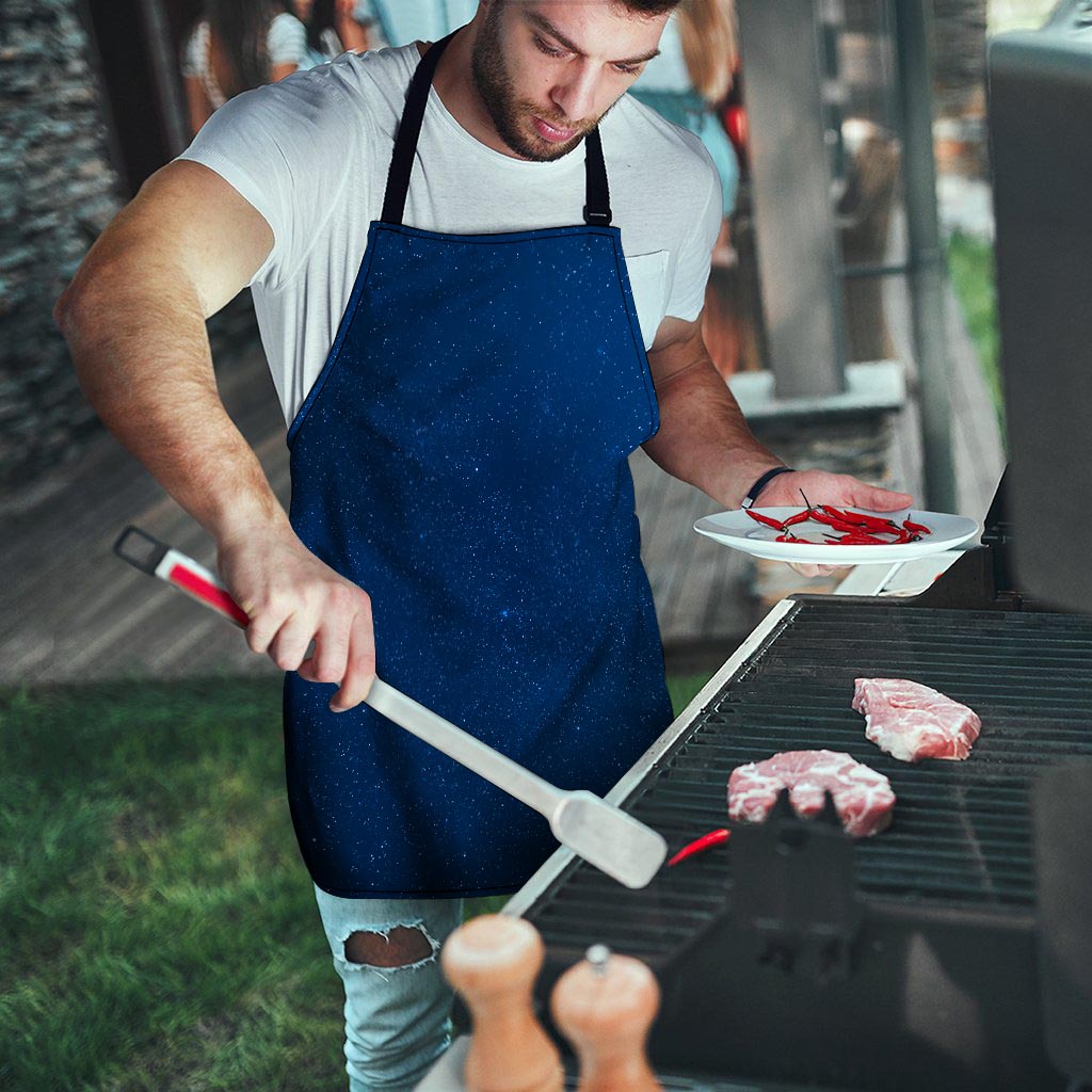 Space Blue Galaxy Men's Apron-grizzshop