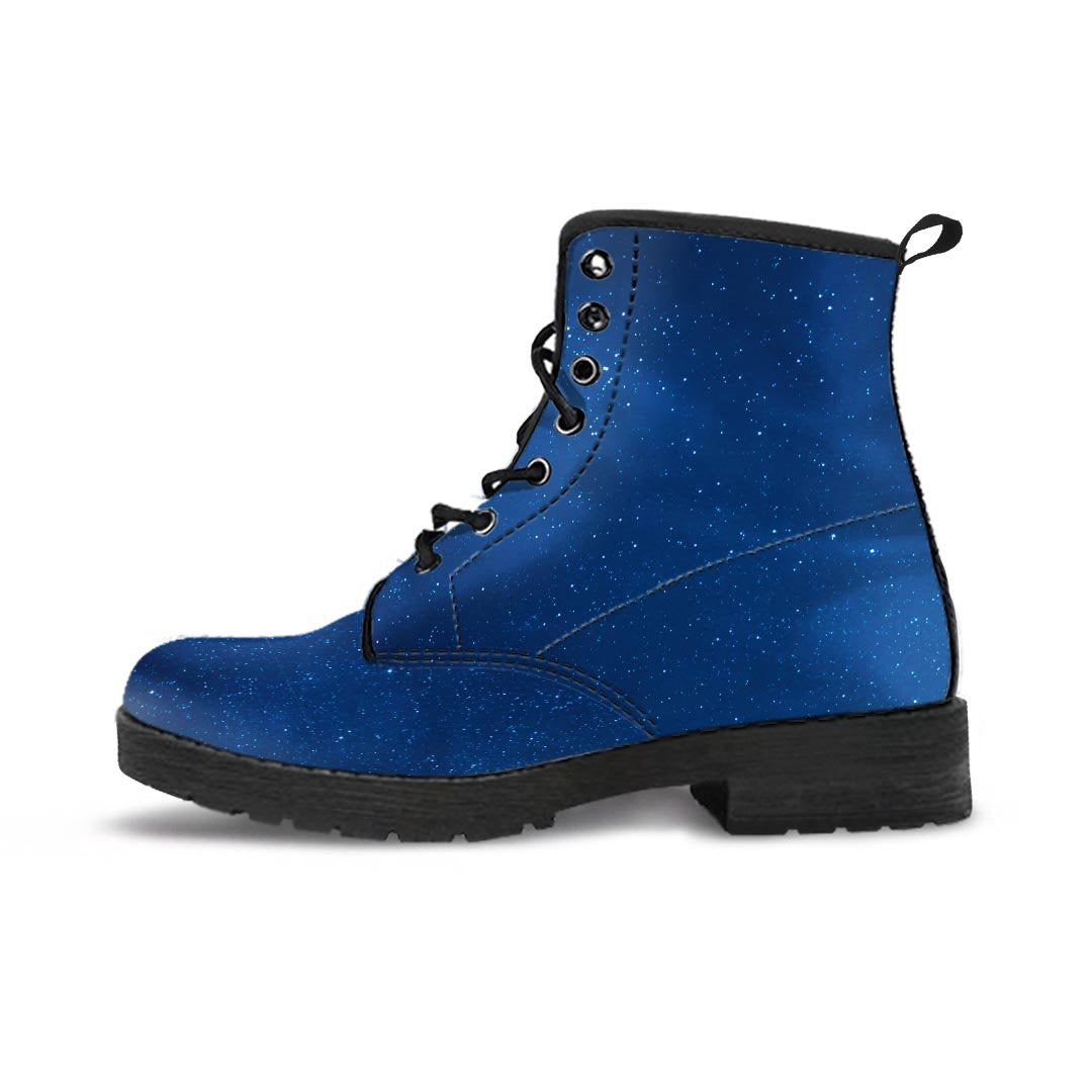 Space Blue Galaxy Men's Boots-grizzshop