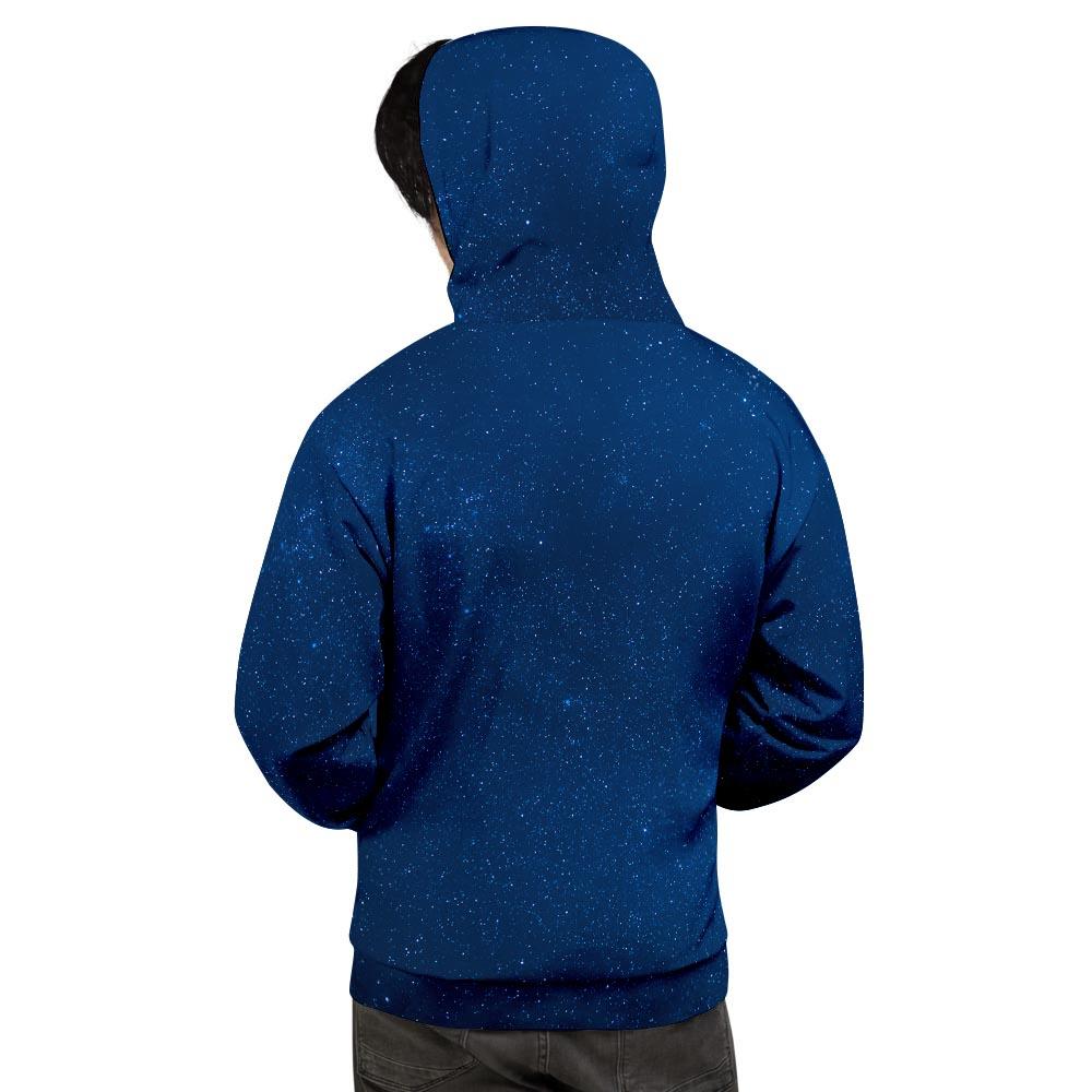 Space Blue Galaxy Men's Hoodie-grizzshop