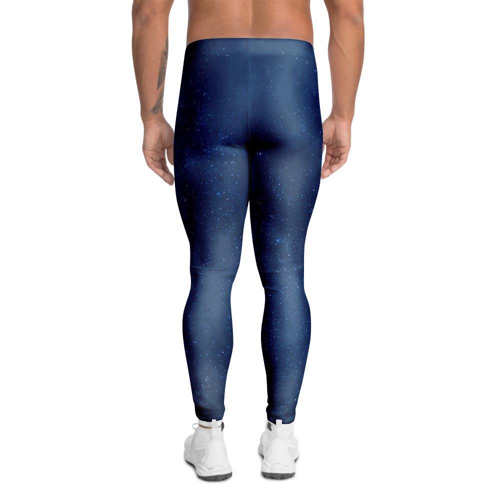 Space Blue Galaxy Men's Leggings-grizzshop