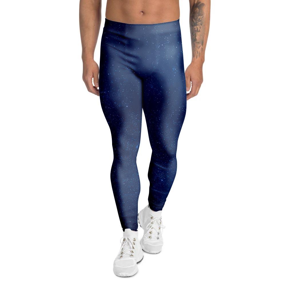 Space Blue Galaxy Men's Leggings-grizzshop