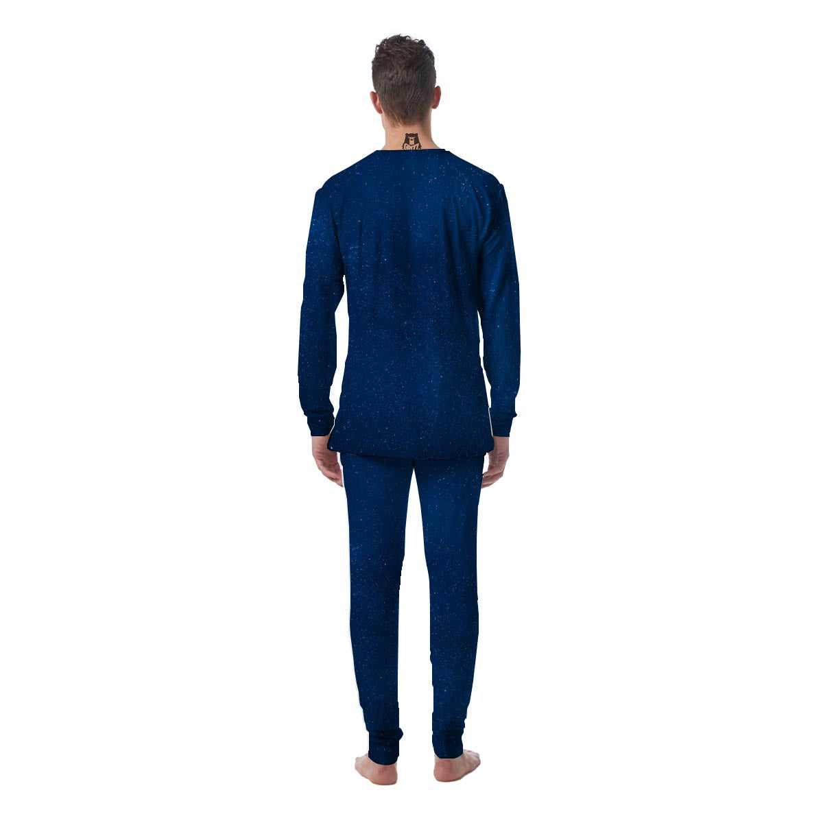 Space Blue Galaxy Men's Pajamas-grizzshop