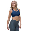 Space Blue Galaxy Sports Bra-grizzshop