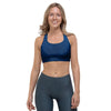 Space Blue Galaxy Sports Bra-grizzshop