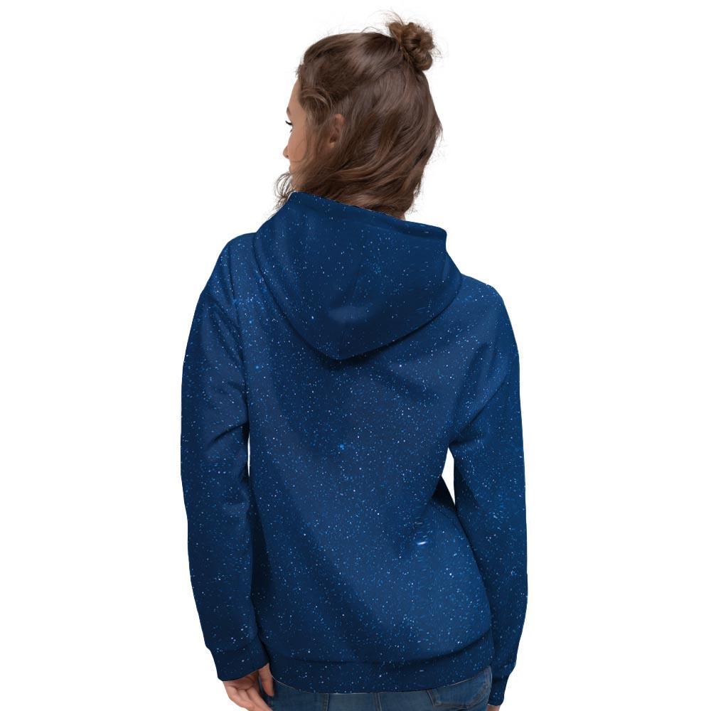 Space Blue Galaxy Women's Hoodie-grizzshop