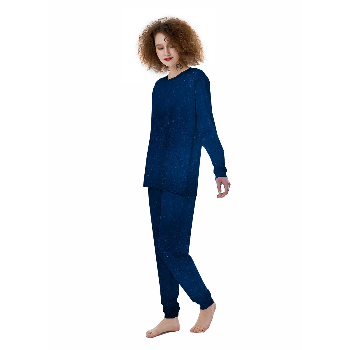 Space Blue Galaxy Women's Pajamas-grizzshop