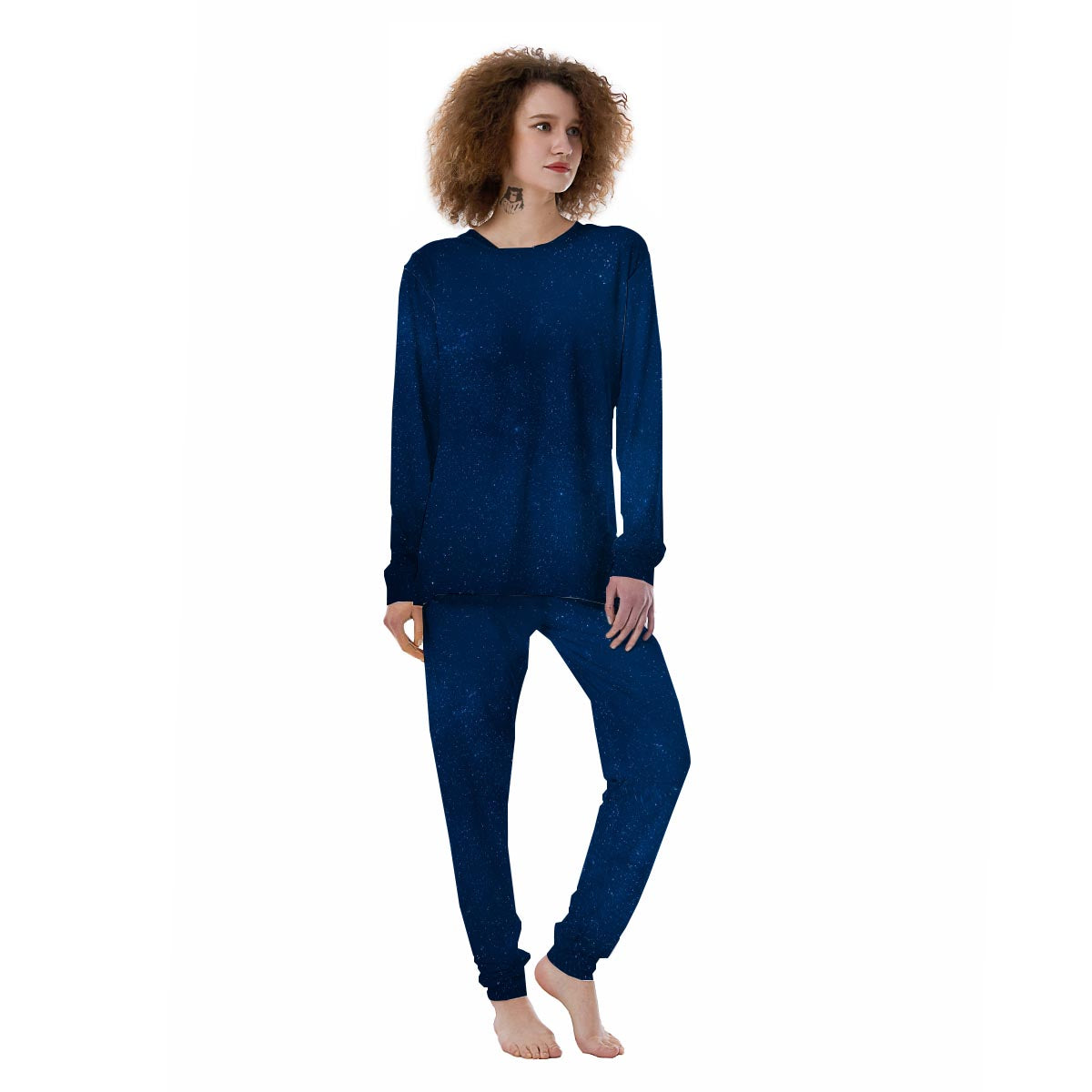 Space Blue Galaxy Women's Pajamas-grizzshop