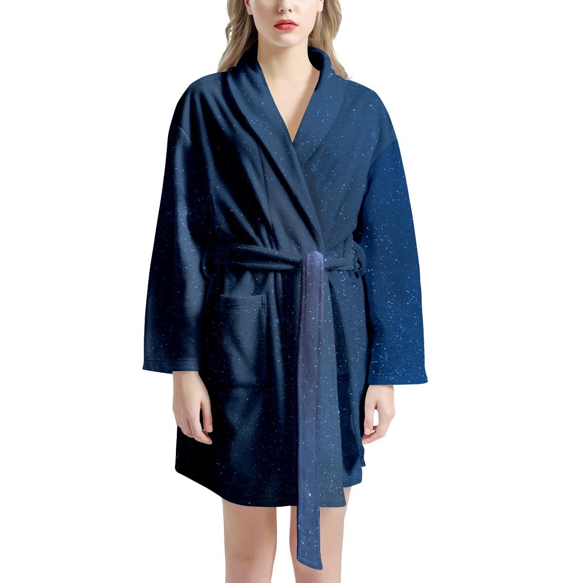 Space Blue Galaxy Women's Robe-grizzshop