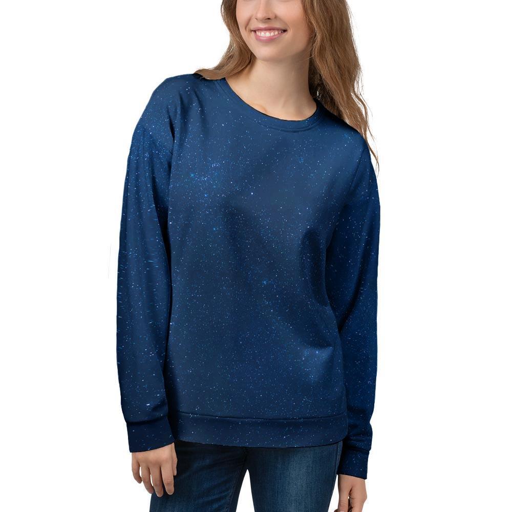 Space Blue Galaxy Women's Sweatshirt-grizzshop