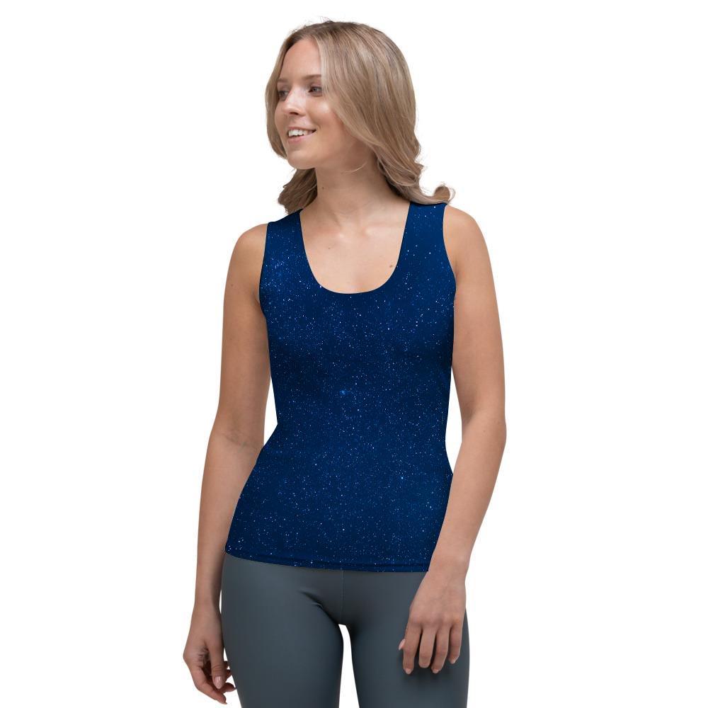 Space Blue Galaxy Women's Tank Top-grizzshop