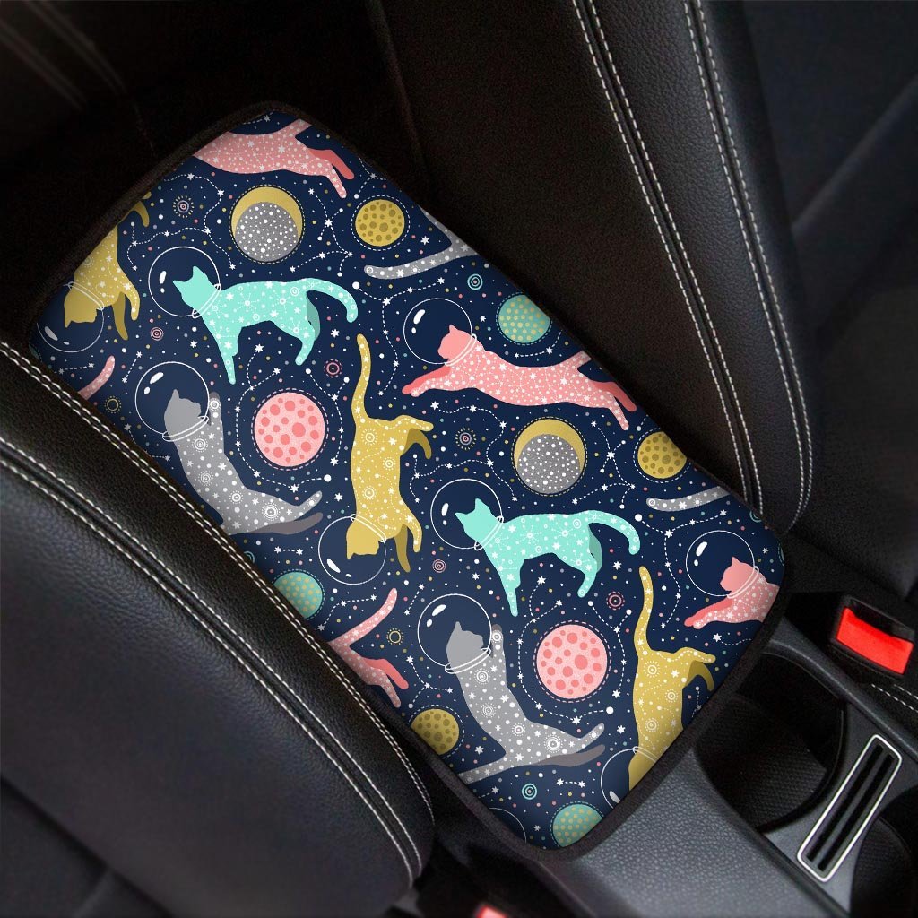 Space Cat Print Car Console Cover-grizzshop