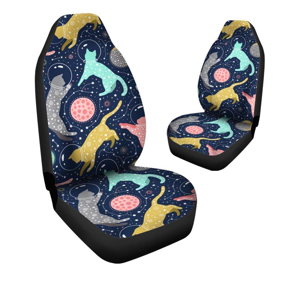 Space Cat Print Car Seat Covers-grizzshop