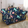 Space Cat Print Loveseat Cover-grizzshop