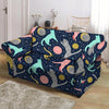 Space Cat Print Loveseat Cover-grizzshop